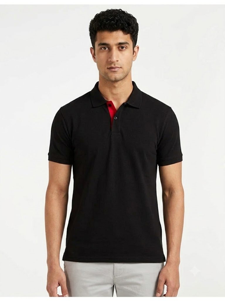 Crafted India Printed Men Black T-Shirt